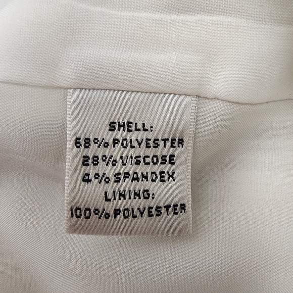 St John Collection Pinstripe White Wide Leg Dress Pants Women's Size 10 - Picture 8 of 11